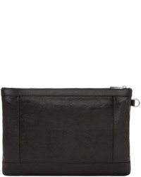 Pochette en cuir noire Jimmy Choo