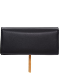 Pochette en cuir noire Saint Laurent