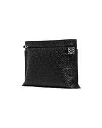 Pochette en cuir noire Loewe