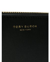Pochette en cuir noire Tory Burch
