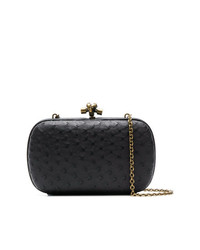 Pochette en cuir noire Bottega Veneta