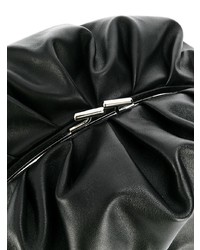 Pochette en cuir noire Jil Sander