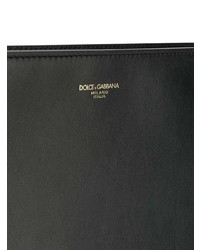 Pochette en cuir noire Dolce & Gabbana