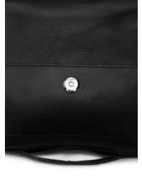 Pochette en cuir noire Yohji Yamamoto