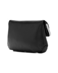 Pochette en cuir noire Yohji Yamamoto