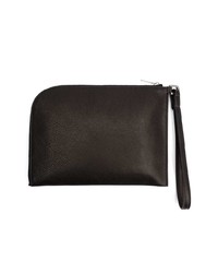 Pochette en cuir noire Rick Owens