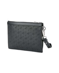 Pochette en cuir noire Jimmy Choo