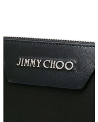 Pochette en cuir noire Jimmy Choo