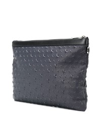 Pochette en cuir noire Jimmy Choo