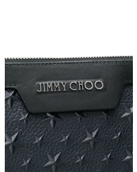 Pochette en cuir noire Jimmy Choo