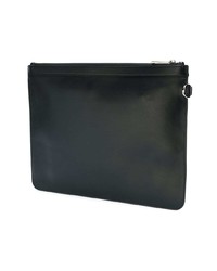 Pochette en cuir noire Jimmy Choo