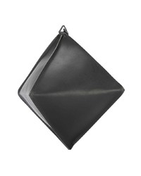 Pochette en cuir noire Yohji Yamamoto