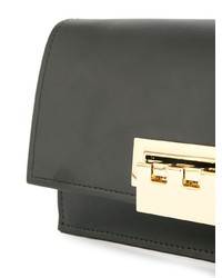 Pochette en cuir noire Zac Zac Posen