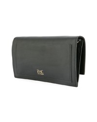 Pochette en cuir noire Zac Zac Posen