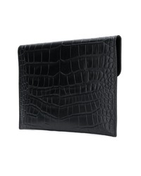 Pochette en cuir noire Alexander McQueen