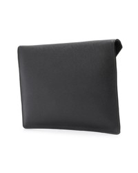 Pochette en cuir noire Vivienne Westwood