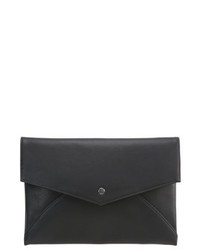 Pochette en cuir noire Even&Odd