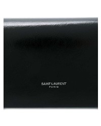 Pochette en cuir noire Saint Laurent