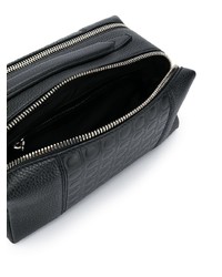 Pochette en cuir noire Salvatore Ferragamo