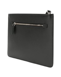 Pochette en cuir noire Salvatore Ferragamo