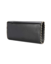 Pochette en cuir noire Valentino