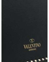 Pochette en cuir noire Valentino