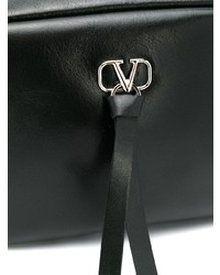 Pochette en cuir noire Valentino