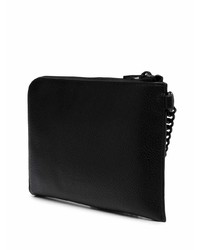 Pochette en cuir noire VERSACE JEANS COUTURE