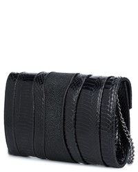 Pochette en cuir noire Khirma Eliazov