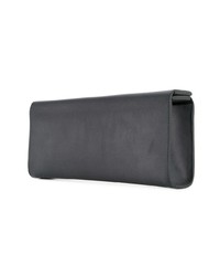 Pochette en cuir noire Isaac Reina