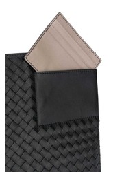 Pochette en cuir noire Bottega Veneta