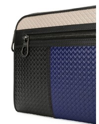 Pochette en cuir noire Bottega Veneta