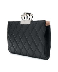 Pochette en cuir noire Alexander McQueen