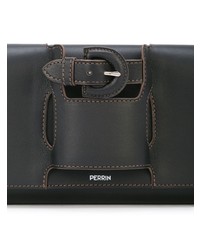 Pochette en cuir noire Perrin Paris