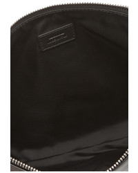 Pochette en cuir noire Jil Sander