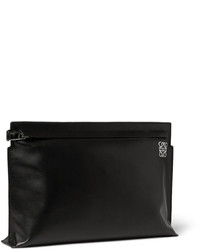 Pochette en cuir noire Loewe