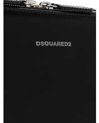 Pochette en cuir noire DSQUARED2