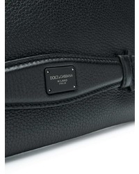 Pochette en cuir noire Dolce & Gabbana