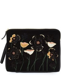 Pochette en cuir noire Lizzie Fortunato