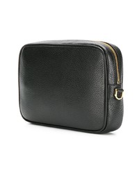 Pochette en cuir noire Versace