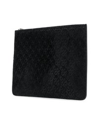 Pochette en cuir noire Salvatore Ferragamo