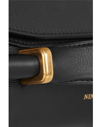 Pochette en cuir noire Nina Ricci