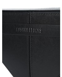 Pochette en cuir noire Cushnie