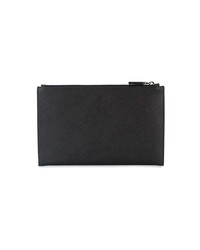 Pochette en cuir noire Prada