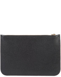 Pochette en cuir noire Valextra