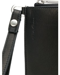 Pochette en cuir noire Rick Owens