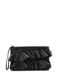 Pochette en cuir noire Miss Selfridge