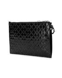 Pochette en cuir noire Versace