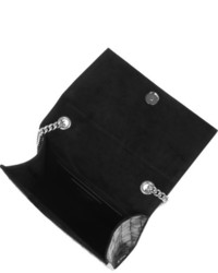 Pochette en cuir noire Saint Laurent