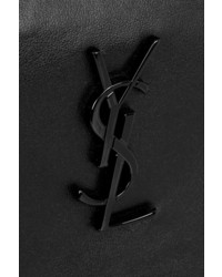 Pochette en cuir noire Saint Laurent